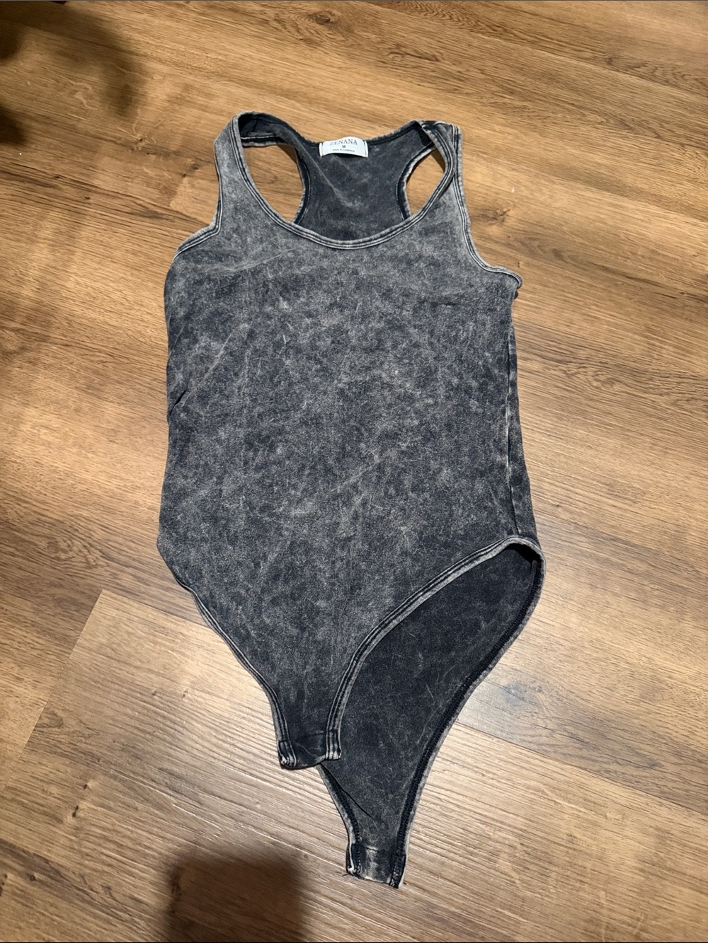 Washed Black Racerback Kids One-Piece Bodysuit